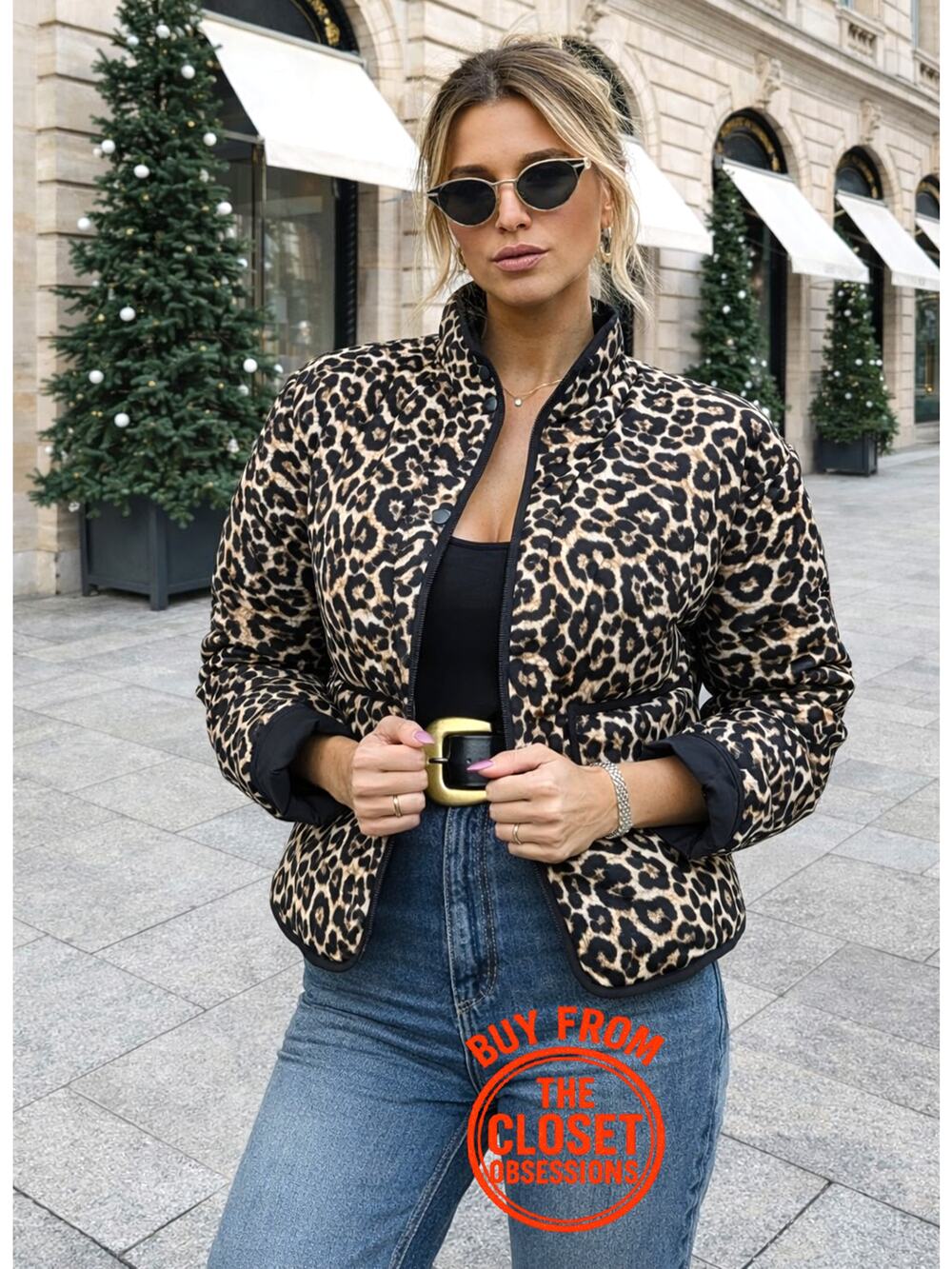 ZARA Leopard Print Quilted Jacket NWT Animal Print Padded Coat L